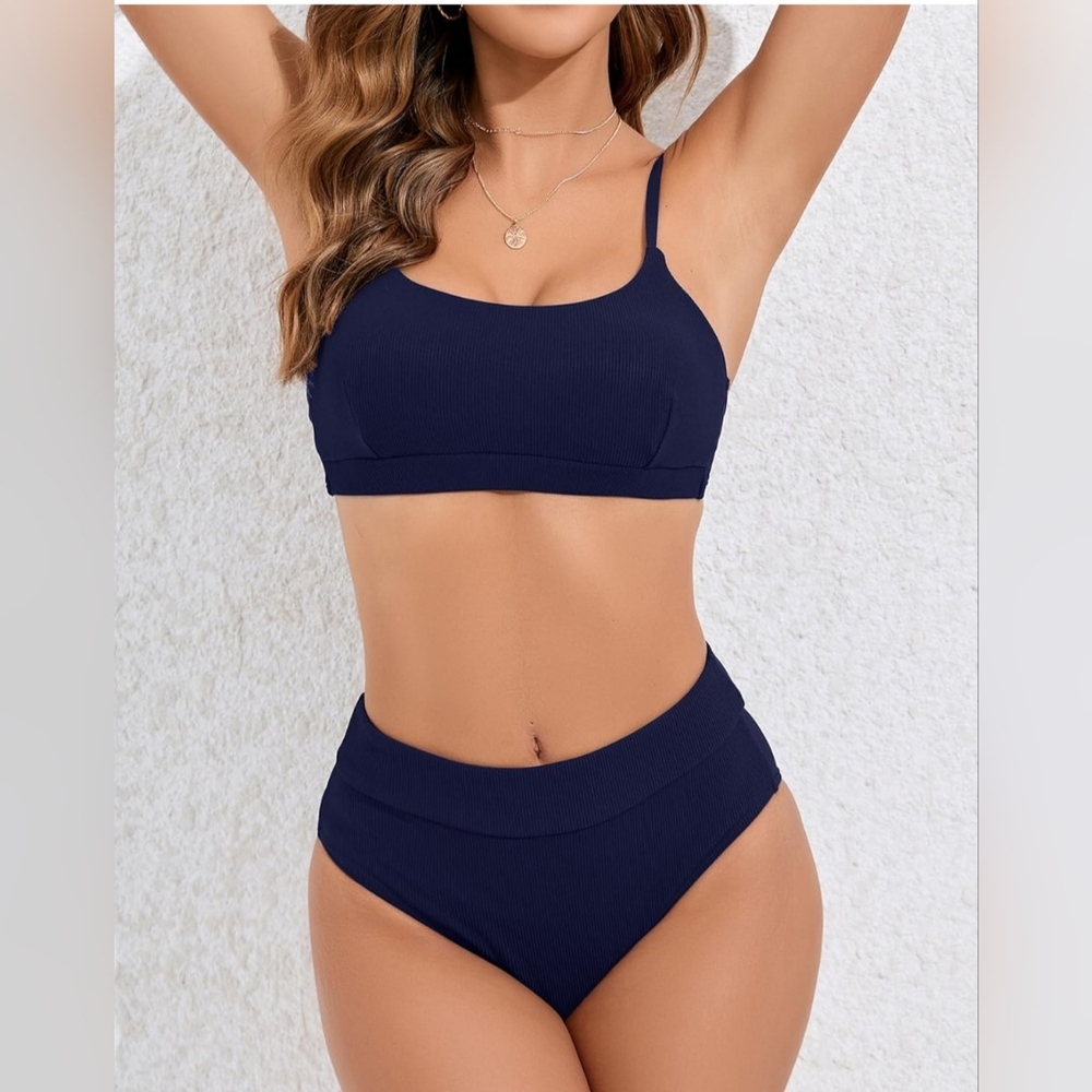 Navy Blue Women's Swimwear Set